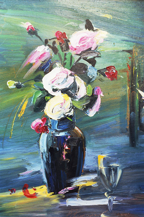 «Квіти». 1997. Картон, олія